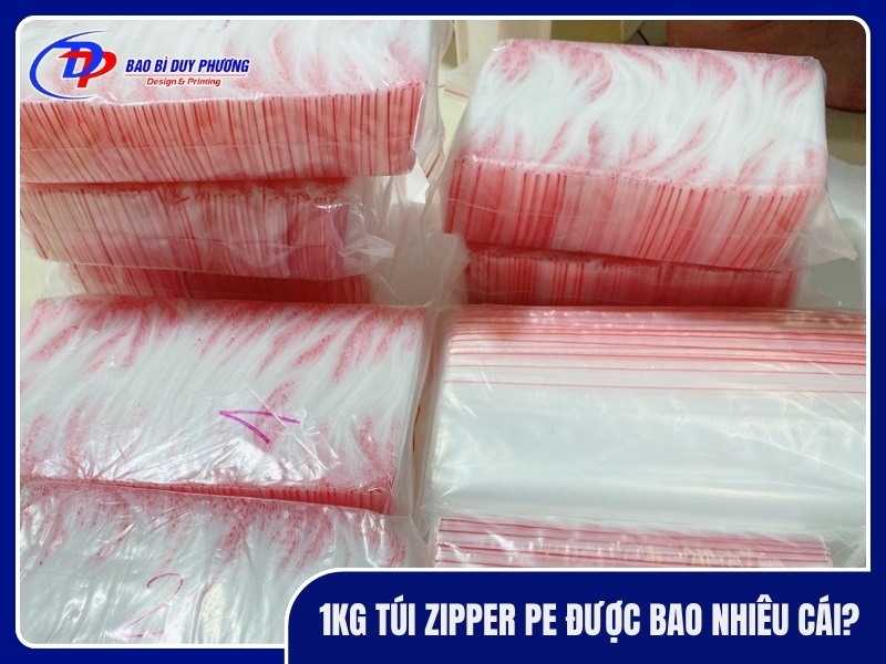 1kg tui zipper PE duoc bao nhieu cai