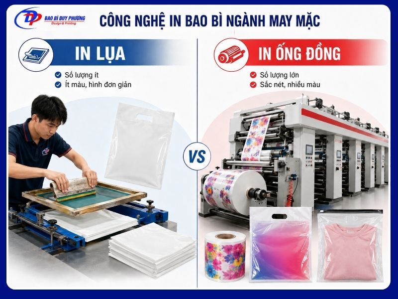 Phương pháp in của bao bì may mặc
