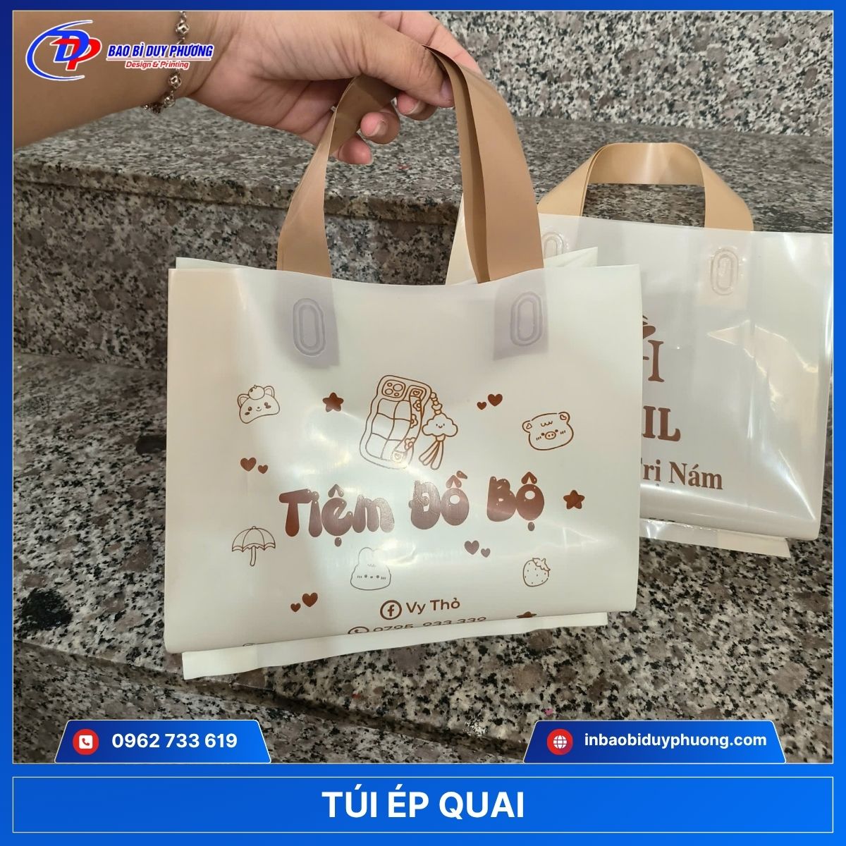Túi quai ép đựng quần áo may mặc
