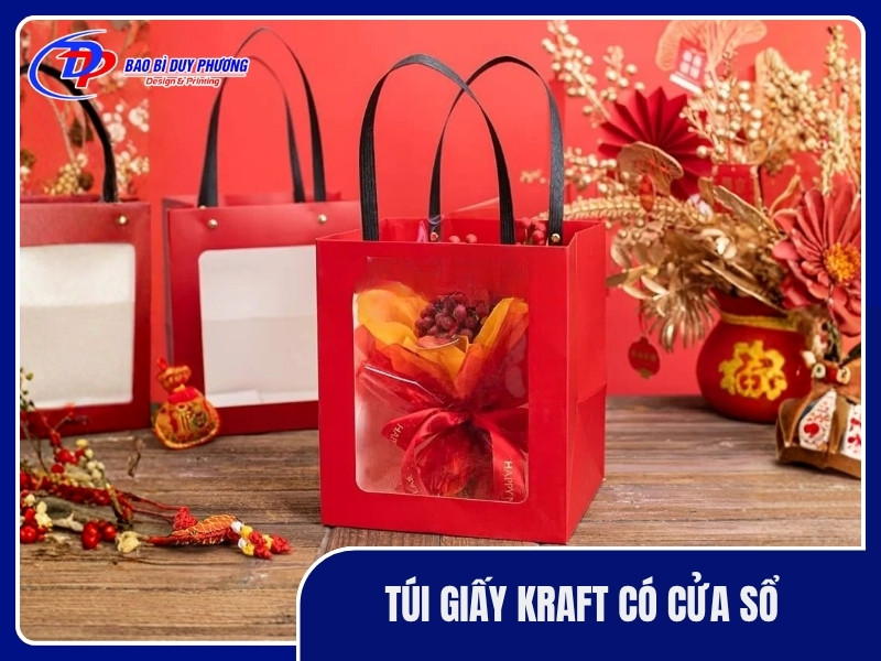 Túi giấy kraft có cửa sổ