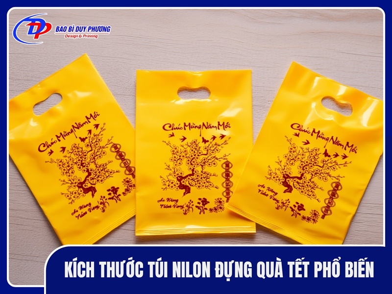 Một số kích thước túi nilon đựng quà tết phổ biến