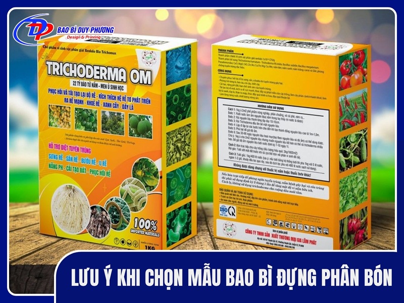 Luu y khi chon mau bao bi dung phan bon