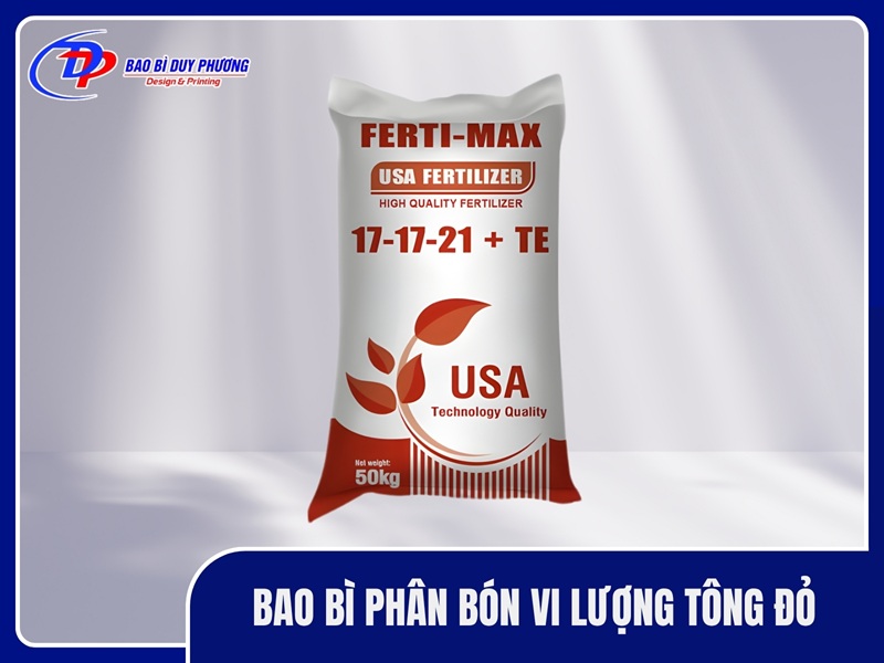 Bao bì phân bón vi lượng tông đỏ
