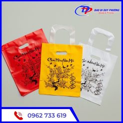 Túi nilon họa tiết hoa mai đào