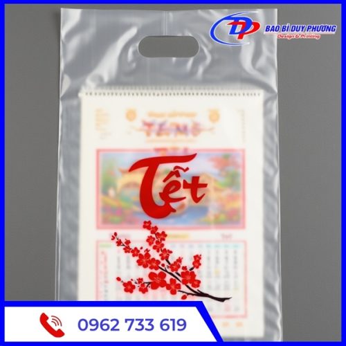 Túi nilon trong suốt in logo đơn giản