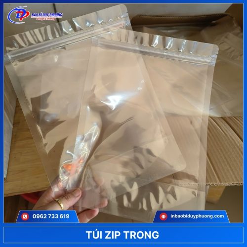 túi zip trong đáy đứng