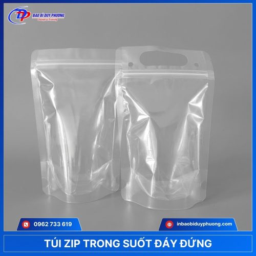 túi zip trong suốt