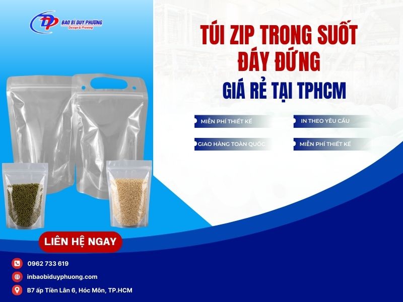 tui zip trong suot day dung