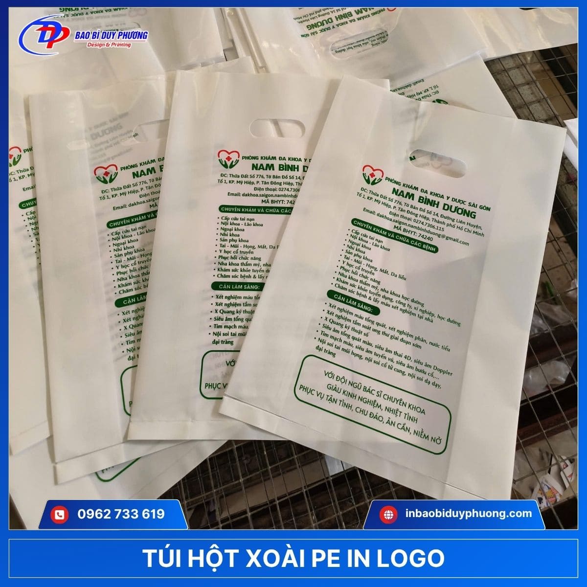 in túi hột xoài pe