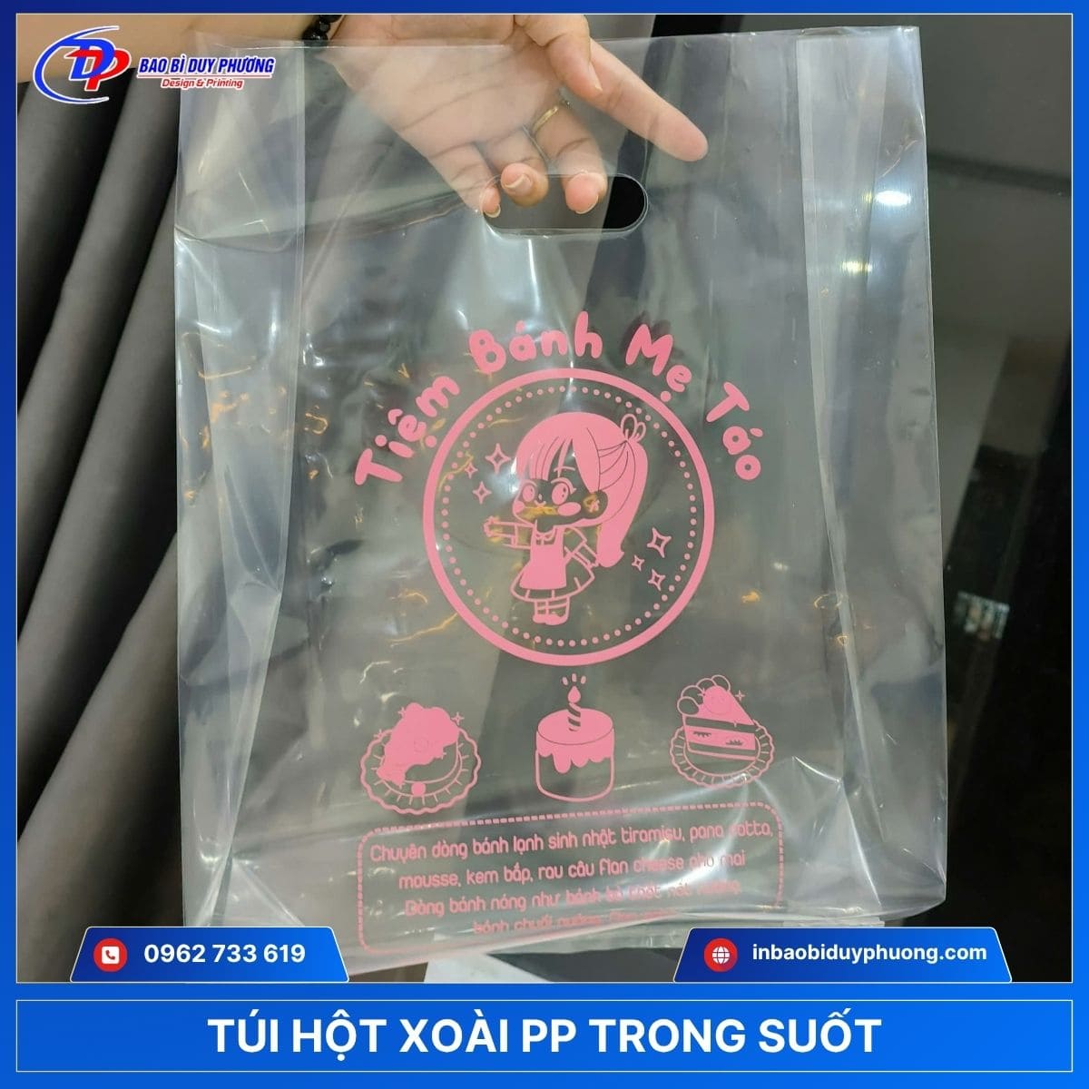 túi hột xoài pp trong suốt đẹp