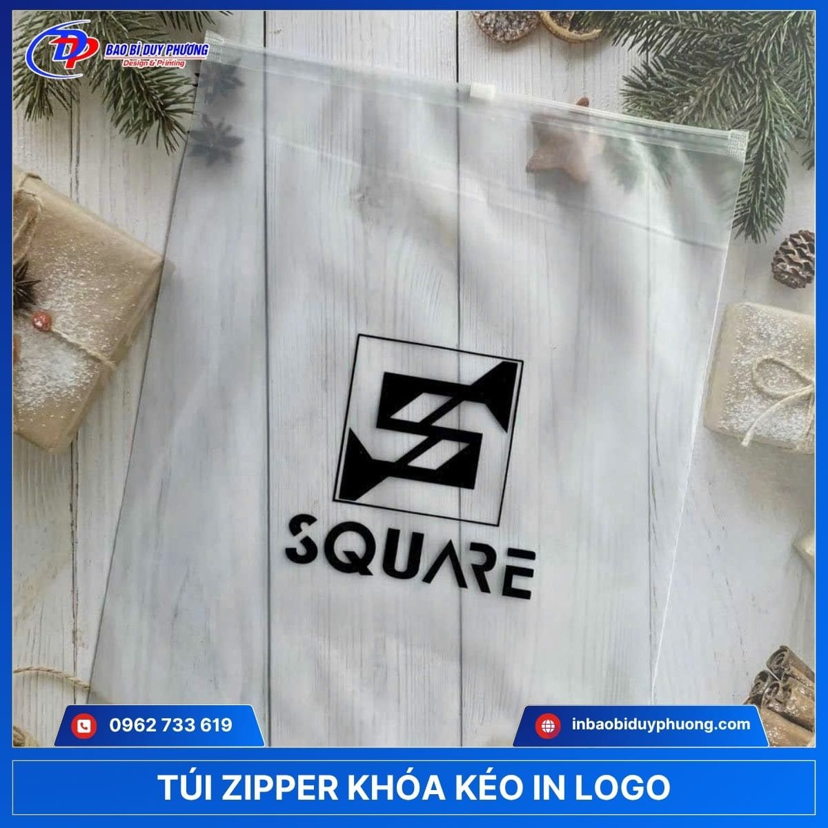 mẫu in túi zipper khóa kéo