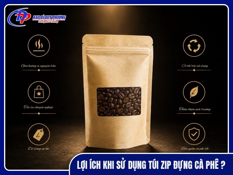 lợi ích khi sử dụng túi zip cafe