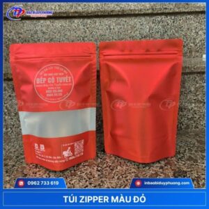 Túi zipper màu đỏ