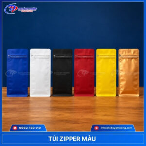 Túi zipper màu