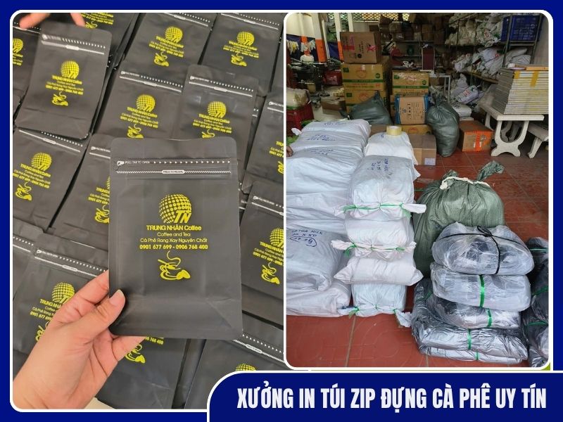 xuong in tui zipper dung ca phe uy tin Xưởng in túi zipper đựng cà phê uy tín