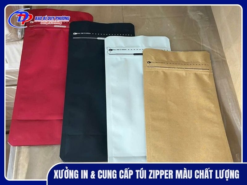 xưởng in và cung cấp túi zipper màu uy tín