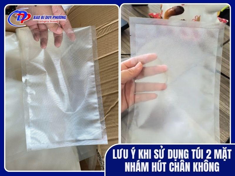 Lưu ý khi sửu dụng túi hút chân không nhám hai mặt 