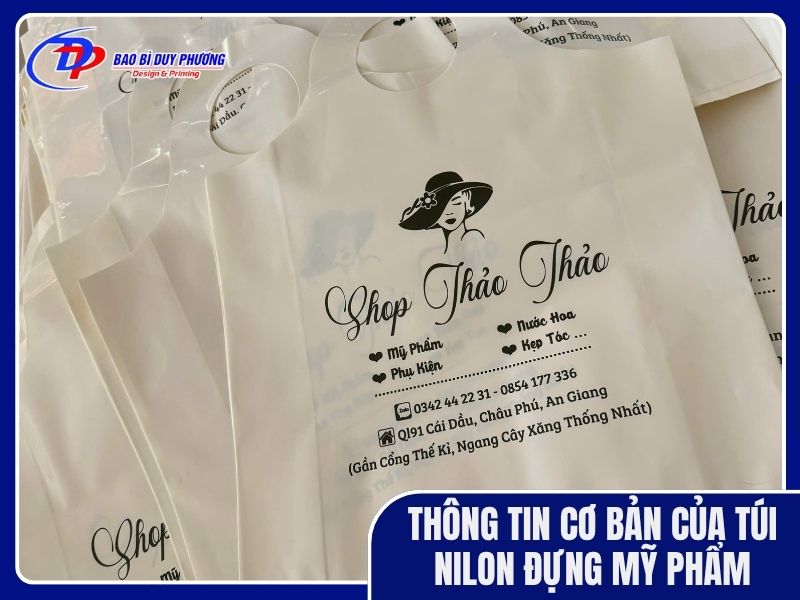 Thông tin cơ bản của túi nilon đựng mỹ phẩm