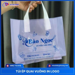 Túi ép quai đựng mỹ phẩm in logo