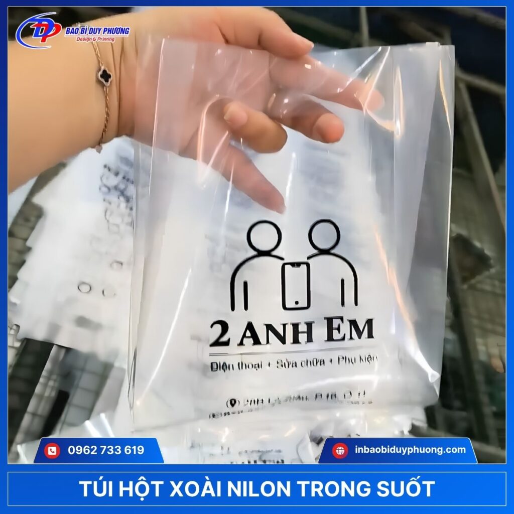 Túi đục lỗ hạt xoài PE trong suốt