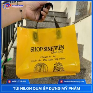 Túi nhựa quai ép đựng mỹ phẩm