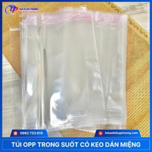 Túi OPP có keo dán miệng trong suốt