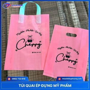 Túi quai ép bằng nhựa đựng mỹ phẩm