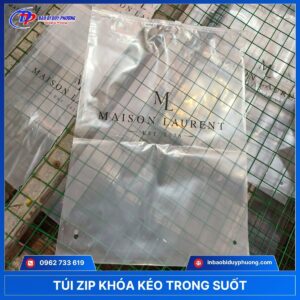 Túi zip có khóa trong suốt