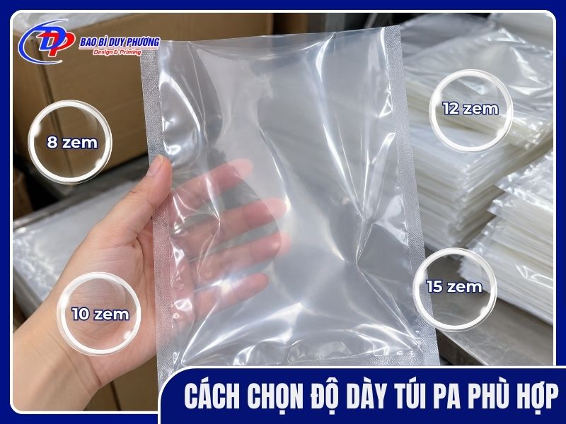 Cách chọn túi PA dựa theo độ dày